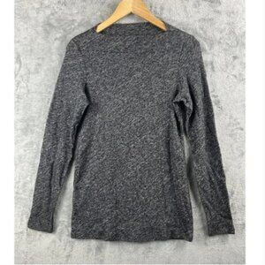 Eileen Fisher Dark Gray Shirt Sweater Organic Cotton Wool Small Medium Bodycon